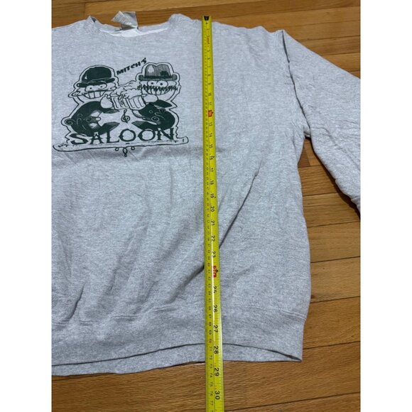 Vintage Lee Ultraweight Sweatshirt 3XL Mitch’s Saloon Brockport Graphic Gray - Picture 10 of 10
